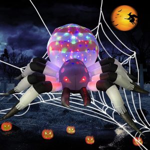 6ft Inflatable Spider with LED Projection Light