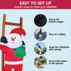 5.8ft Christmas Height Santa Climbing Inflatable with LED Lights