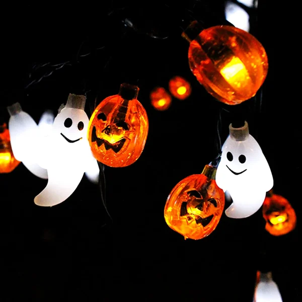 30Pcs Halloween LED String Light with Pumpkin and Ghost