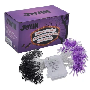 30Pcs LED Spider Web/Spider Shape Warm White/Purple String