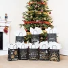 32pcs Black & Gold Christmas Treat Bags