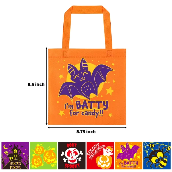 32Pcs Non-Woven Trick-or-Treat Bags 8.5in×8.75in