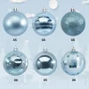 34pcs Baby Blue Christmas Ball Ornaments 2.36in