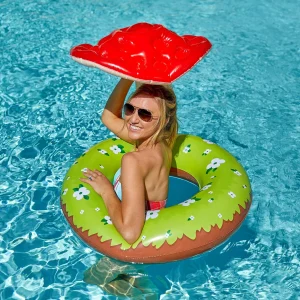 Inflatable Mushroom Pool Float Tube for Kids