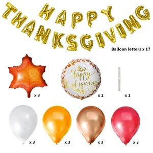 35Pcs Thanksgiving Balloon Letter