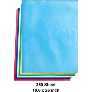 360pcs Christmas Tissue Paper Sheets in 6 Colors