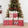36pcs Kraft Paper Red Christmas Gift Bags