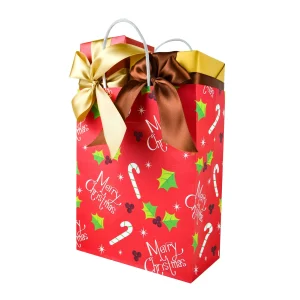 36Pcs Christmas Red Themed Kraft Paper Gift Bags