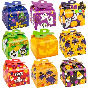 36Pcs Halloween Goodie Gift Boxes with Bow