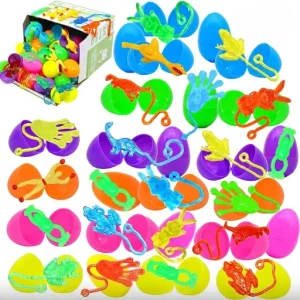 36Pcs Stretchy Sticky Toy Prefilled Easter Eggs