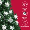 36pcs White Glitter Snowflake Christmas Ornaments