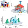2pcs Christmas Foam Glacier House 3d Craft Kits
