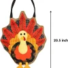 3D Thanksgiving Turkey Burlap Banner