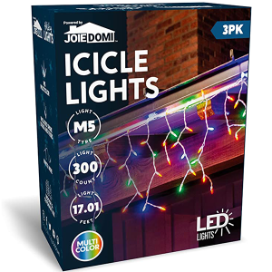 3×100 LED Multicolor Led Icicle Christmas Lights