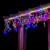 3x150 LED Multicolor Cool White and Warm White Led Icicle Lights 26.01ft