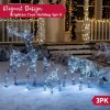 3pcs LED Christmas Rattan Reindeer Buck