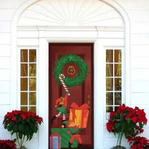 3pcs Christmas Elf Window Door Cover