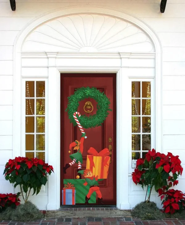 3pcs Christmas Elf Window Door Cover