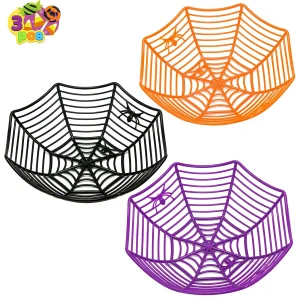 3Pcs Large Spider Web Plastic Bowls