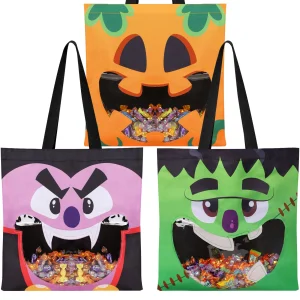 3Pcs Large Treat Goody Tote See-Through Bags
