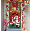 3pcs Christmas Santa with Gifts Window Door Cover 72in
