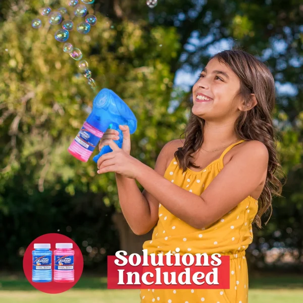3pcs Bubble Guns Kit with 6 Bubble Solutions