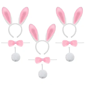 3Pcs White Bunny Cosplay Accessories Set