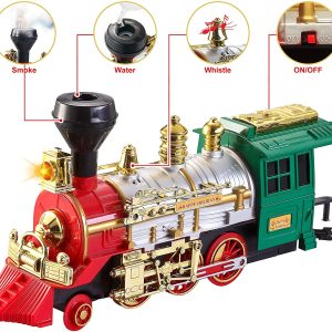 Christmas Electric Train Set with Elf Handcar