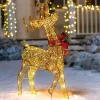 3ft 60 LED Light Up Yard Reindeer Buck Gold