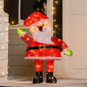 3ft Tinsel Santa Christmas Yard Light