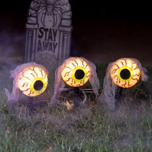 3pcs Halloween Eyeballs Pathway Lights