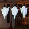 3pcs Halloween Hanging White Ghost with Hats 24.8in