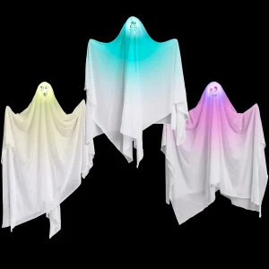 3pcs Halloween Light up Hanging Ghost 35.5in