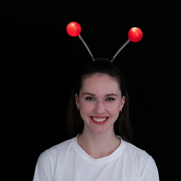 3pcs LED Lights Martian Halloween Antenna Headband