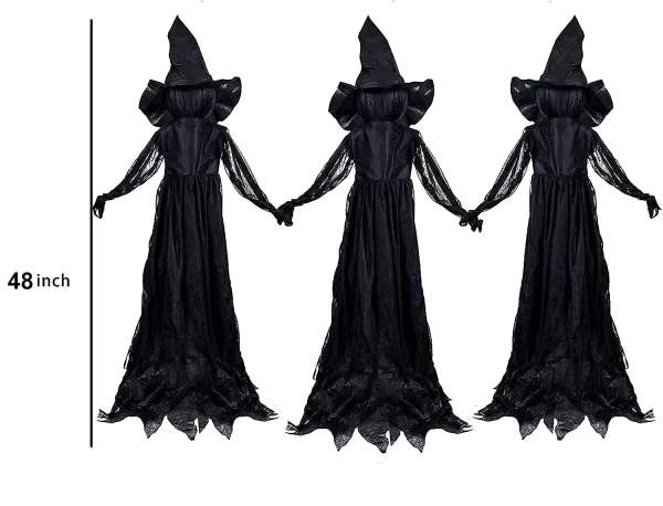 3pcs Light Up Witch Yard Stake Decoration 48in