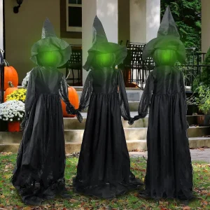 3pcs Light Up Witch Yard Stake Decoration 48in