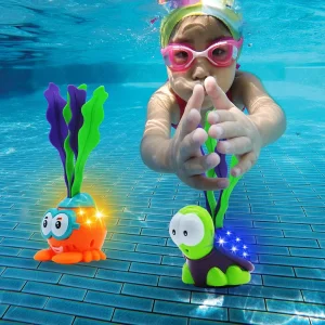 3pcs Light up Diving Animal Toys Pool Set