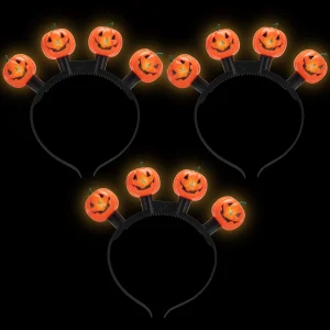 3pcs Light up Halloween Pumpkin Headband