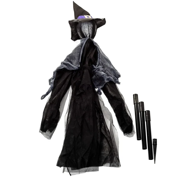 3pcs Outdoor Witch Decorations with Glowing Heads