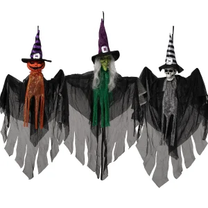 3pcs Posable Hanging Halloween Decorations 26in