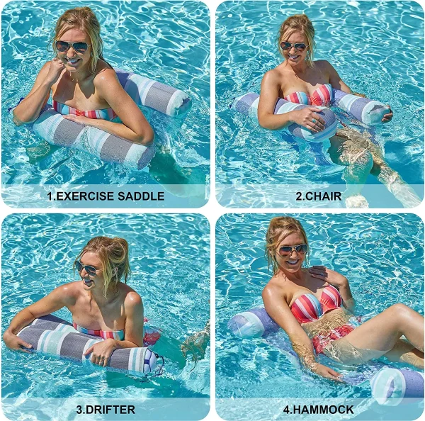 4 in 1 Hammock Inflatable Pool Float with Air Pump