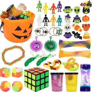 40Pcs Halloween Sensory Stress Relief Toys Set