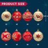40pcs Red and Gold Christmas Ball Ornaments