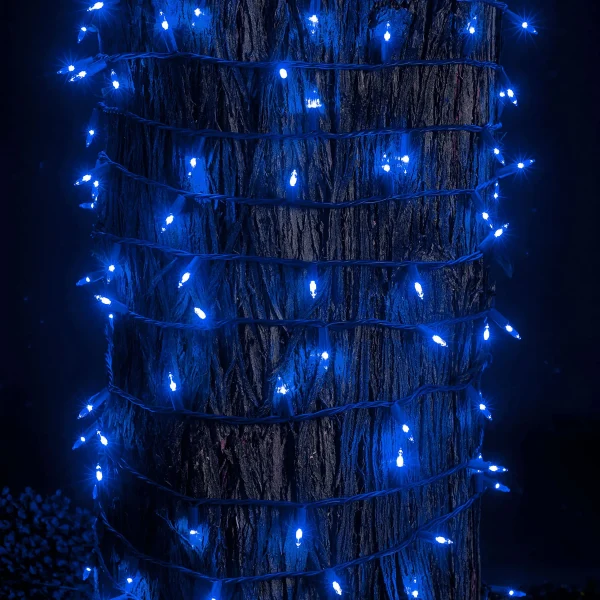 450 Incandescent Blue Halloween String Lights 111ft