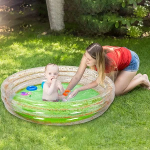 45in Inflatable Pool Glitter Transparent Kiddie Pool