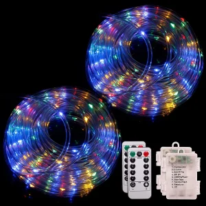 2×120 LED Multicolor Rope Light 46ft