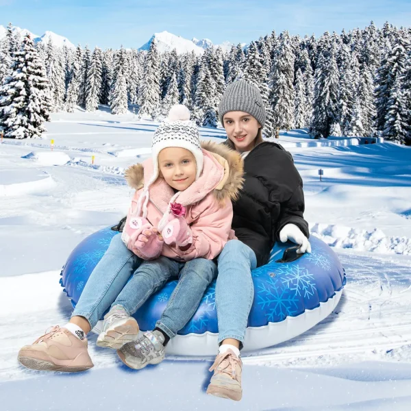 47in Snow Flakes Inflatable Snow Sled Tube