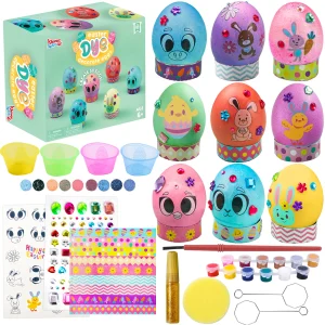 47Pcs Easter Egg Dye Kit with Painting Crafts Kits