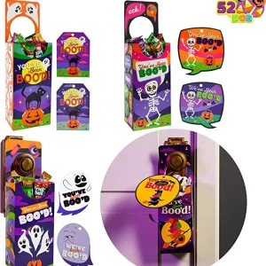 52pcs  Halloween Treat Boxes with You’ve Been Boo’d Cards