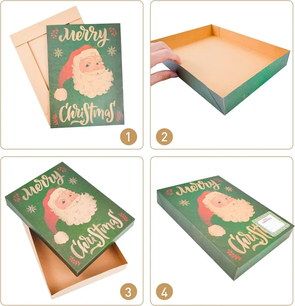 28pcs Kraft Paper Christmas Shirt Gift Boxes